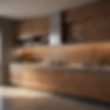 Modern kitchen featuring sleek paneling