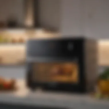 Sleek design of the largest air fryer convection oven