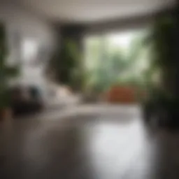 A beautifully designed living flooring space showcasing vibrant greenery.