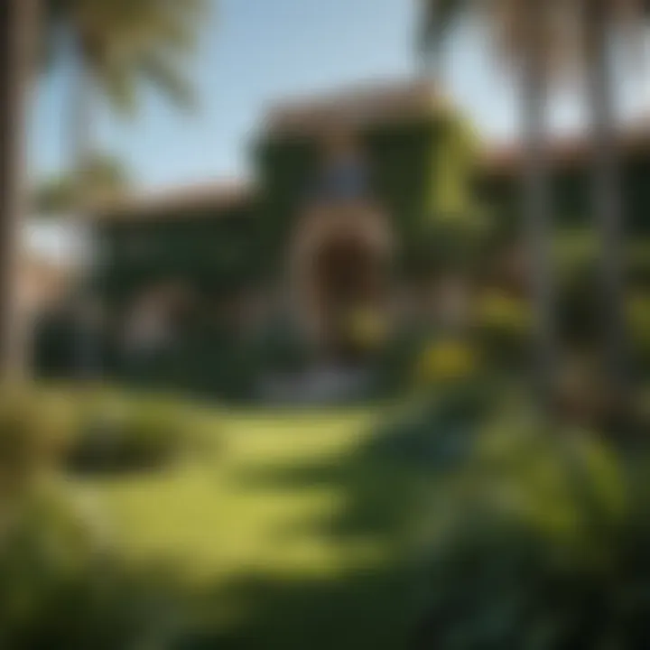A view of the lush gardens surrounding Mar a Lago.