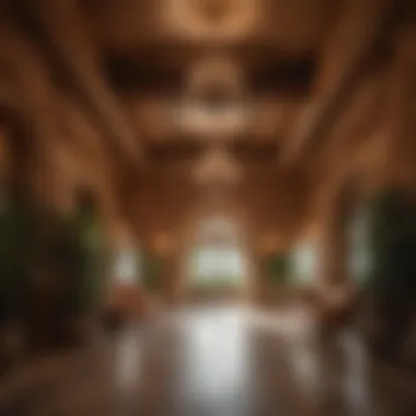 An intricate detail of the estate's interior design highlighting luxury.