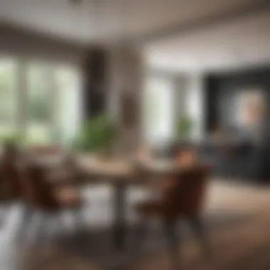 Stylish dining area reflecting no backsplash trend