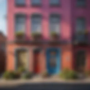 An exterior facade demonstrating the impact of color in architecture.