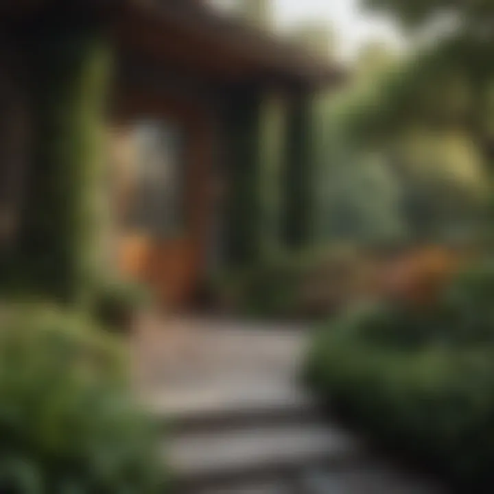 An outdoor garden space enhanced by strategic color choices.