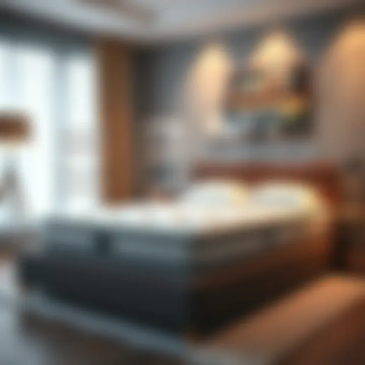 Diagram showing mattress design features
