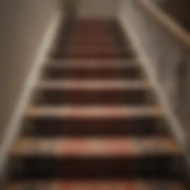 Stunning Design of Carpet Runners on Stairs Elegant patterned carpet runner on a staircase showcasing intricate designs
