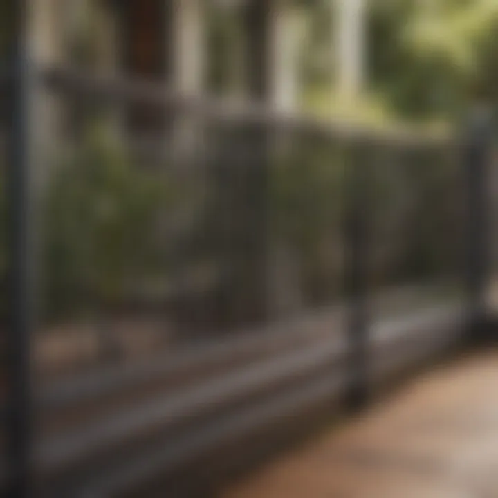 Contemporary metal railing with sleek lines