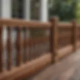 Elegant wooden porch railing showcasing craftsmanship