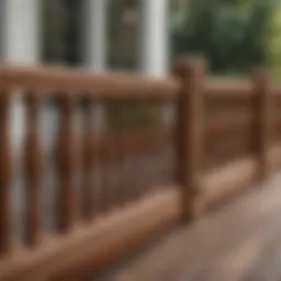 Elegant wooden porch railing showcasing craftsmanship