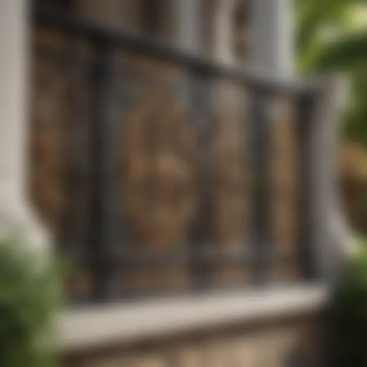 Charming traditional railing with ornate details