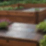 Selection of raised bed stains in various colors