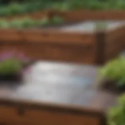 Selection of raised bed stains in various colors