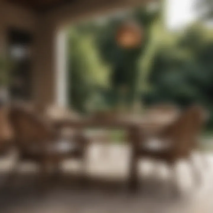 Stylish wicker dining set perfect for outdoor entertaining