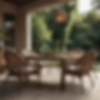 Stylish Wicker Dining Set Stylish wicker dining set perfect for outdoor entertaining