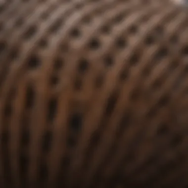 Wicker Texture and Craftsmanship Close-up of Restoration Hardware wicker texture showcasing craftsmanship