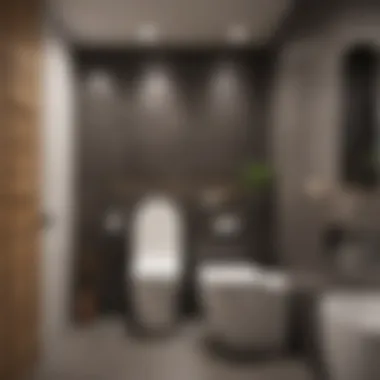 Stylish Integration in Modern Interiors A stylish small toilet integrated into a contemporary bathroom setting.