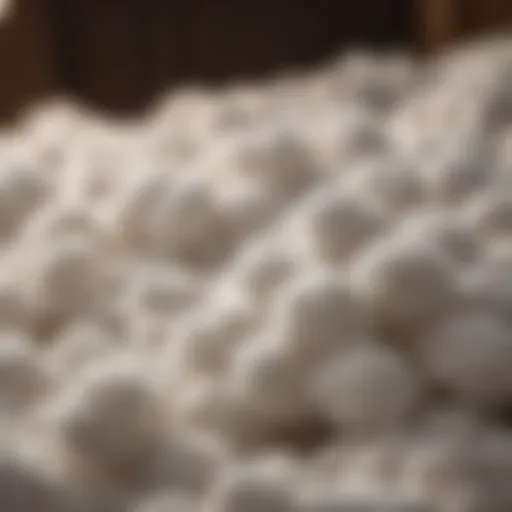 A close-up of luxurious cotton fibers showcasing their softness and quality.