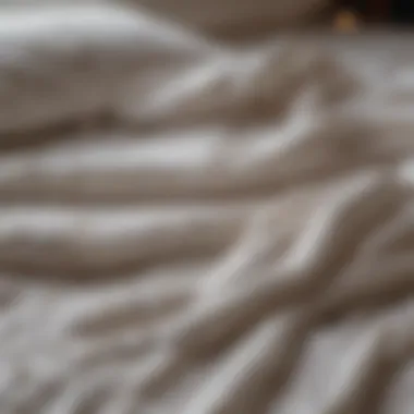 An elegant display of various bed sheets made from different cotton weaves.