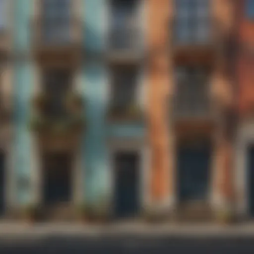Vibrant painted facades showcasing cultural heritage