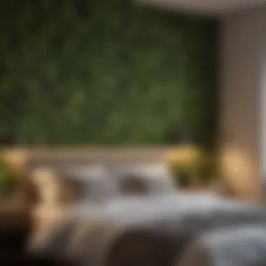 Eco-Friendly Wallpaper in a Cozy Bedroom Eco-friendly wallpaper options displayed in a cozy bedroom