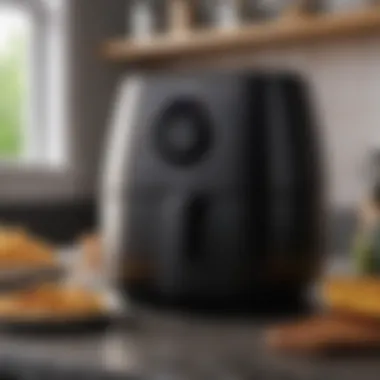 A compact air fryer suitable for small kitchens