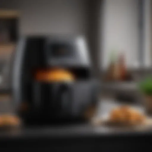A modern air fryer showcasing its sleek design