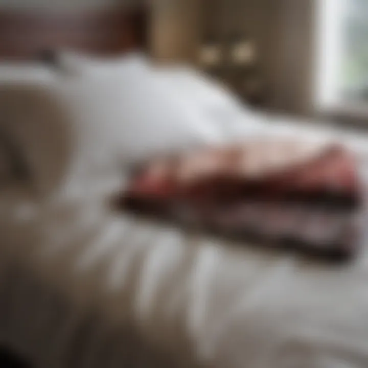 Flannel sheets arranged invitingly for winter comfort