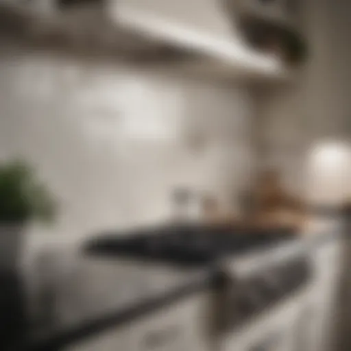 Elegant white subway tile backsplash in a modern kitchen