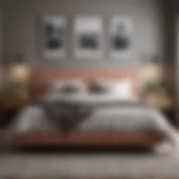 A stylish four-foot wide bed in a modern bedroom setting