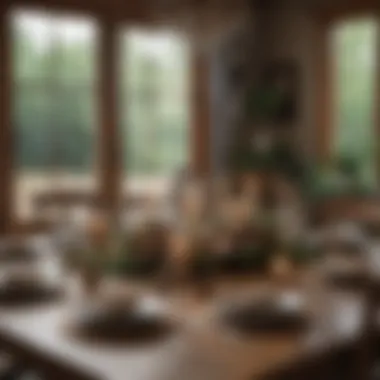 Festive Farmhouse Dining Table Elegant farmhouse table decorated for a festive meal