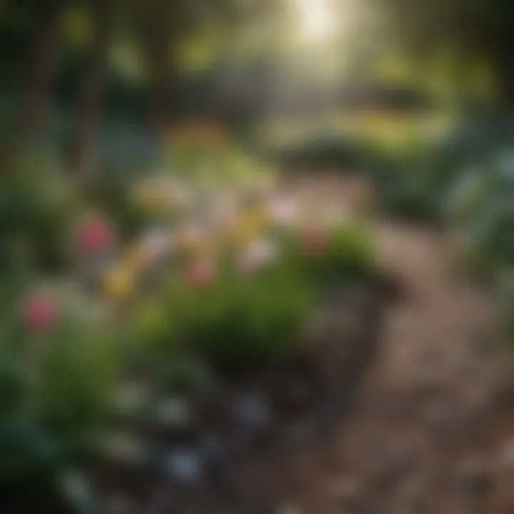 A well-designed garden showcasing various small bulb flower varieties