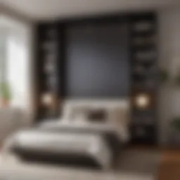 Modern Murphy bed in a stylish urban apartment setting