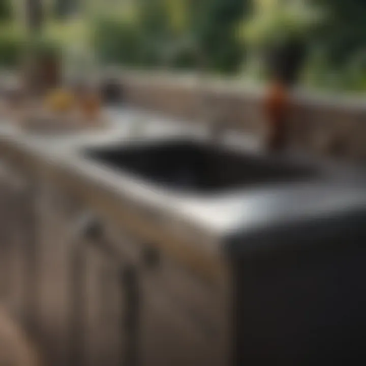 Maintenance tools for outdoor BBQ sink care