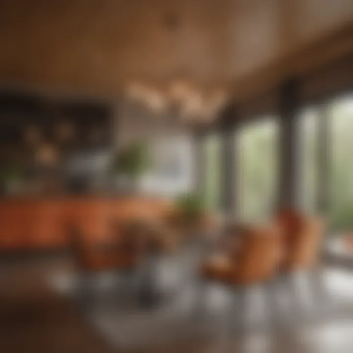 A cozy dining area designed with warm hues that encourage social interaction.