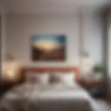 A serene bedroom showcasing a harmonious color palette that promotes relaxation.