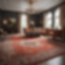 Luxurious big room carpet adding elegance to a modern living space