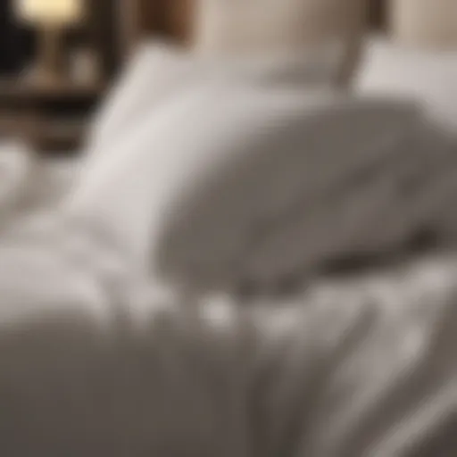 Luxurious bed sheet texture showcasing fine craftsmanship