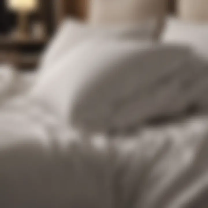 Luxurious bed sheet texture showcasing fine craftsmanship