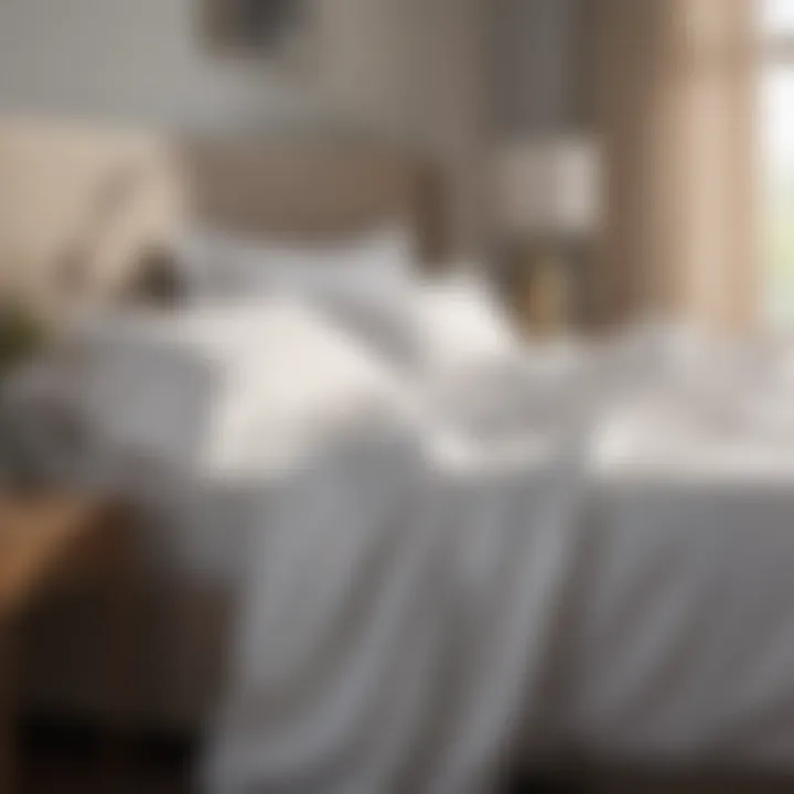 A serene bedroom with aesthetically pleasing sheet design