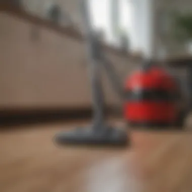 A bagless canister vacuum cleaner showcasing its versatile cleaning attachments.