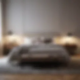 Elegant bedroom showcasing a minimalistic furniture set.