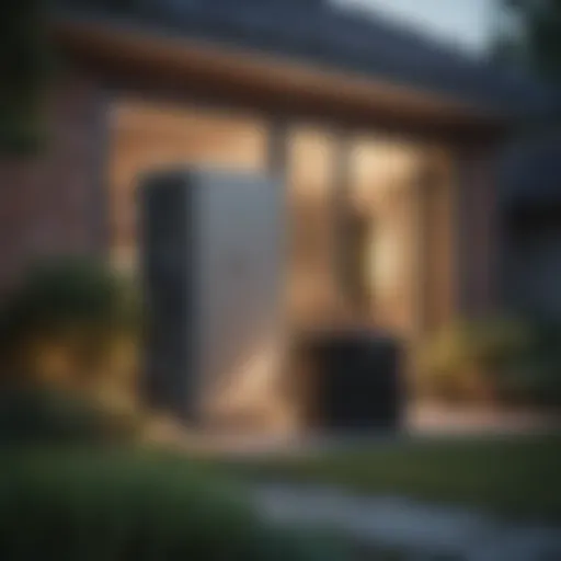 Modern heat pump installation in a residential setting