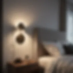 Elegant wall-mounted bedside light in a modern bedroom