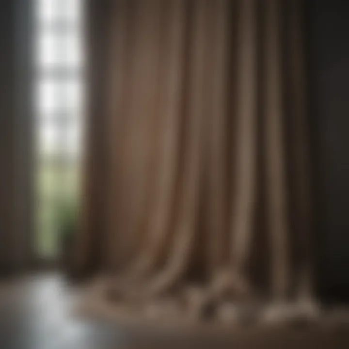 Natural materials used in curtain design