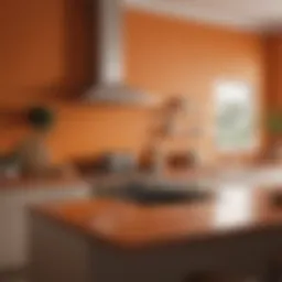 Warm color palette for kitchen walls