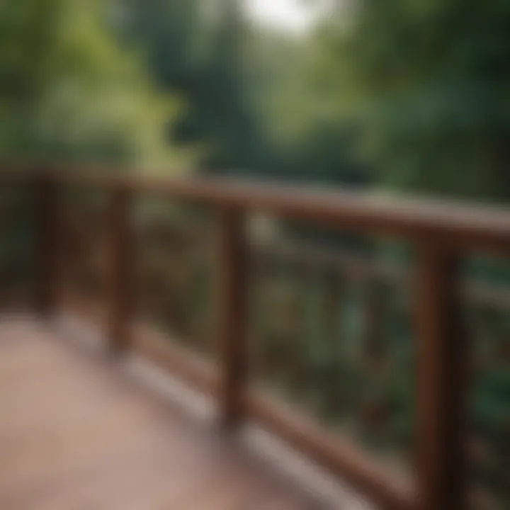 Composite deck railing combining durability and aesthetics