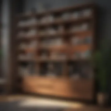 Bookshelf Design Combining Display and Storage Chic bookshelf with integrated drawers for organized display