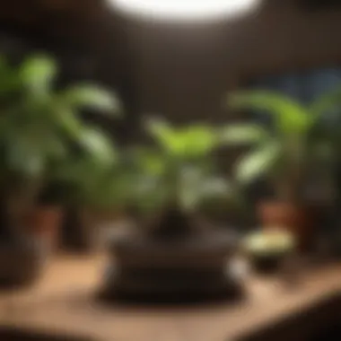 Indoor Grow Light Setup Indoor grow light setup for optimal avocado tree growth