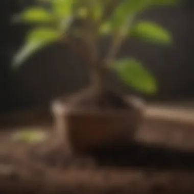 Nutrient-Rich Potting Soil Well-drained potting soil with nutrients for avocado plant growth