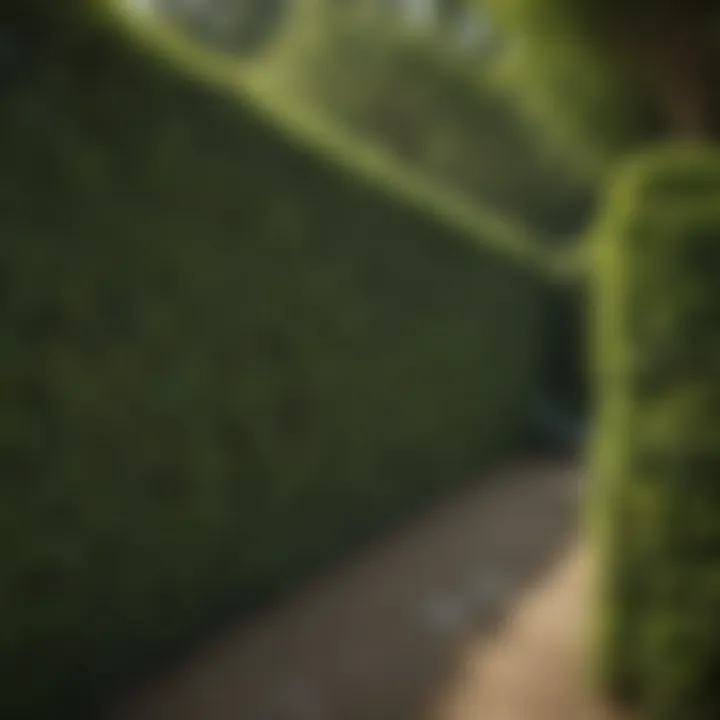 Well-maintained hedge privacy screen enhancing garden aesthetics